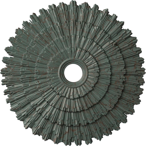 Ekena Millwork Eryn Ceiling Medallion (Fits Canopies up to 4"), 24 3/4"OD x 3 1/4"ID x 1 7/8"P, Cloud Burst Crackle CM24ENCBC - main
